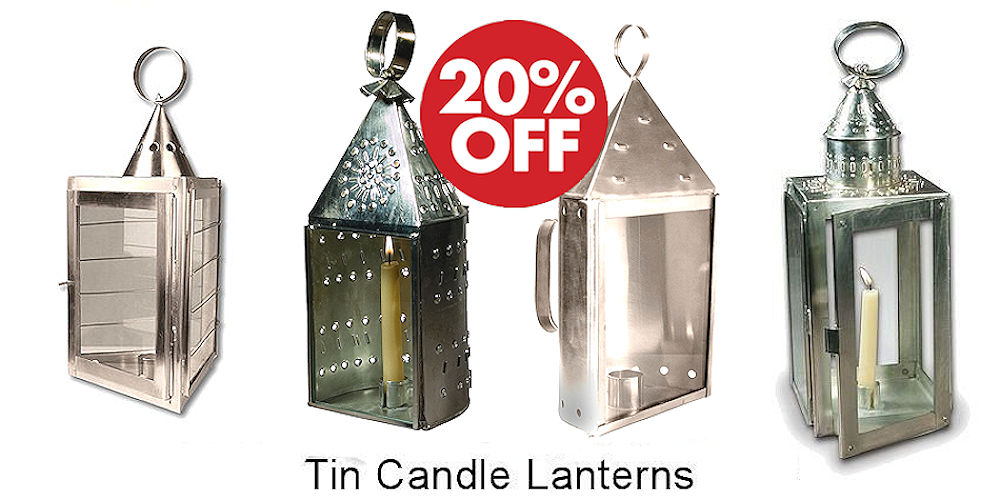 Tin Candle Lantern Sale - Crazy Crow Trading Post Crow Calls Sale
