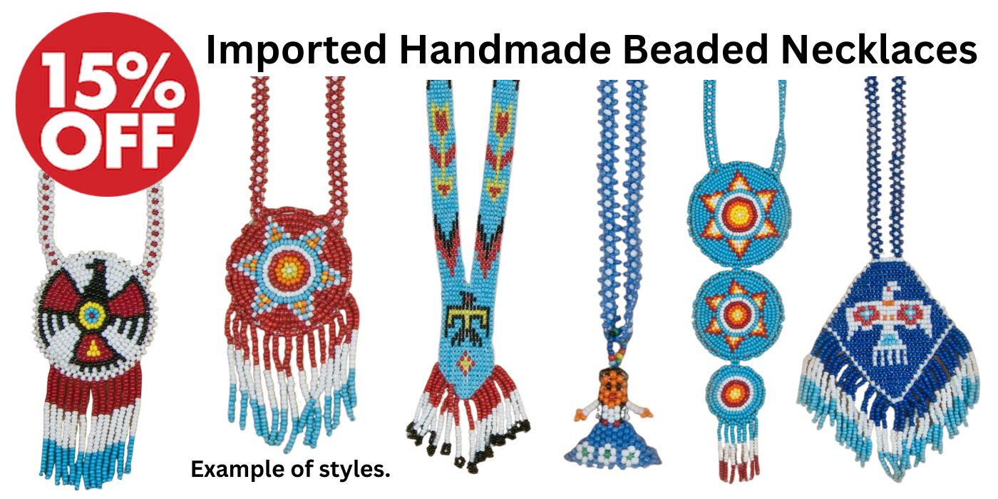 Crazy Crow Trading Post Crow Calls Imported Beadwork Necklaces Sale