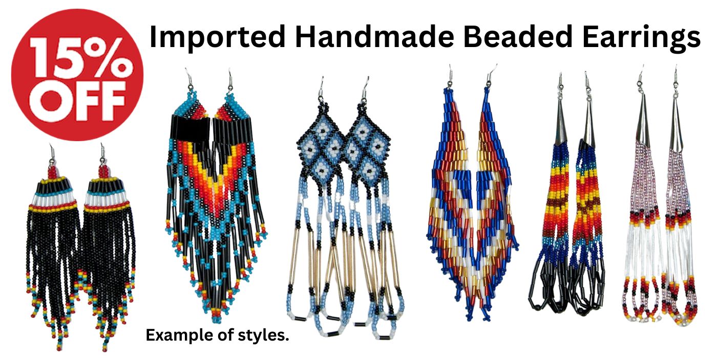 Crazy Crow Trading Post Crow Calls Imported Beadwork Earrings Sale