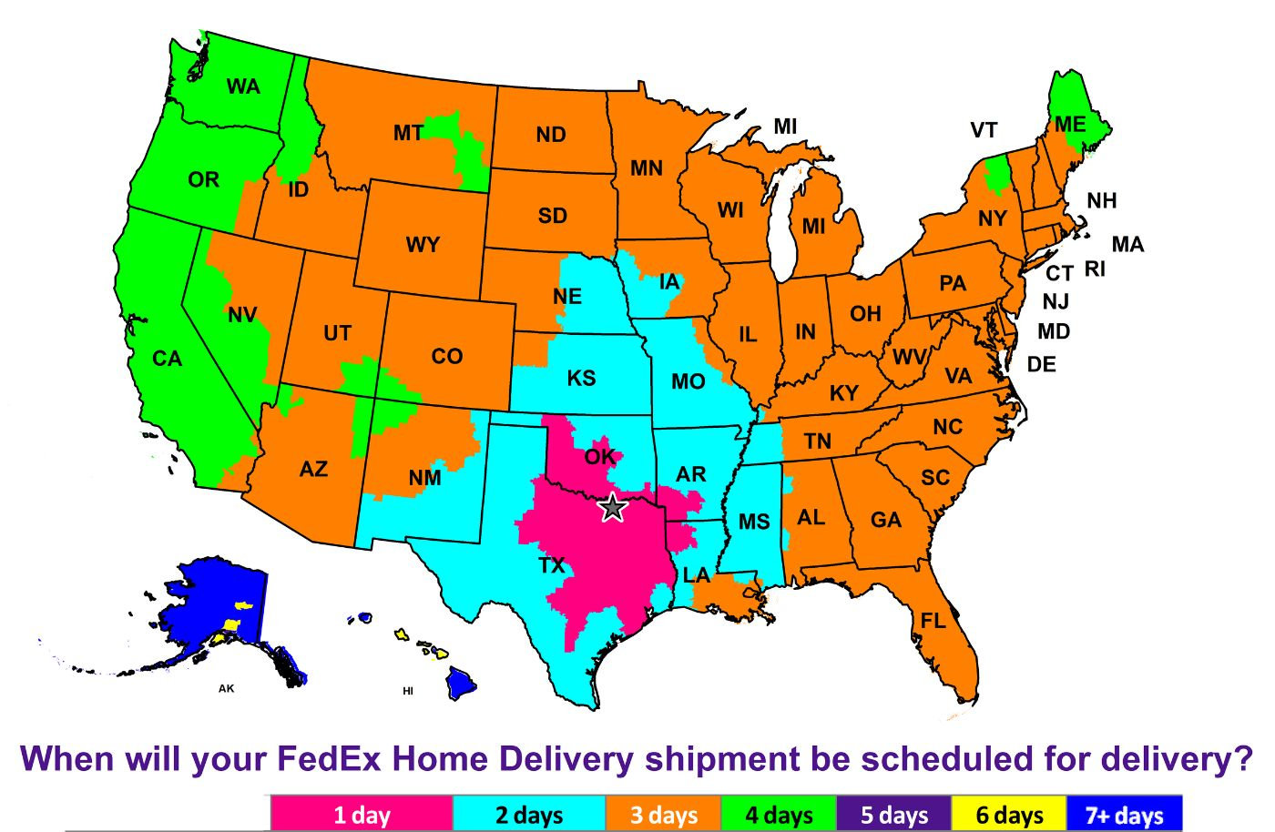 FEDEX Package Tracking from Pottsboro Texas 75076